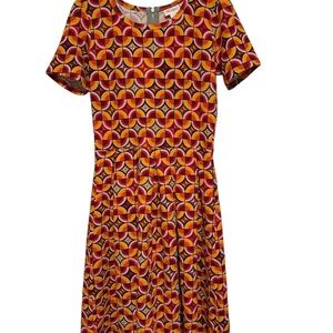 LulaRoe Retro Geometric Pattern Dress Size small